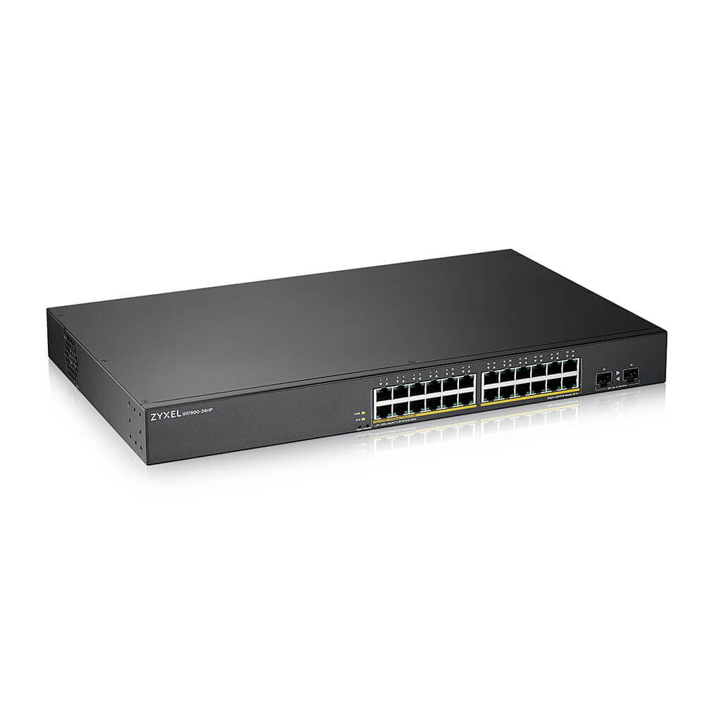 GS1900-24HPv2 - 24-port GbE Smart Managed PoE Switch with GbE Uplink