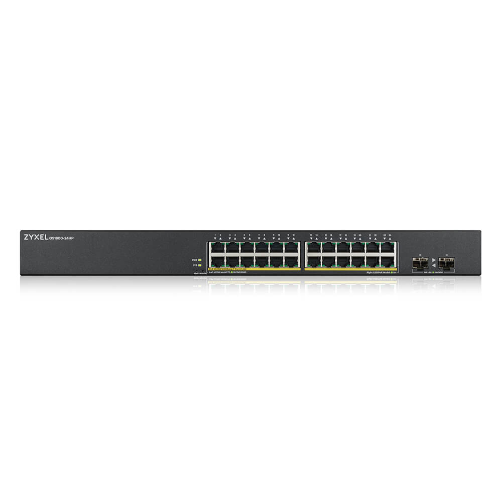 GS1900-24HPv2 - 24-port GbE Smart Managed PoE Switch with GbE Uplink