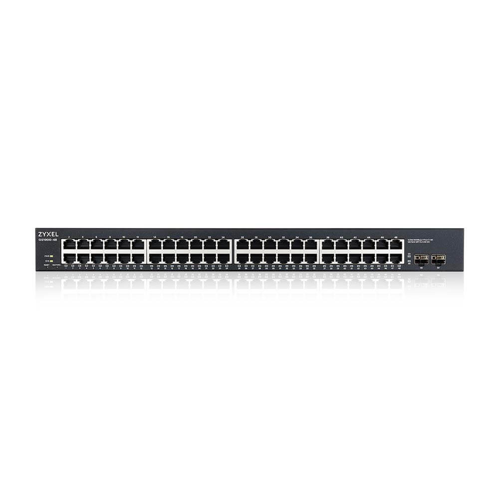 GS1900-48 - 48-port GbE Smart Managed Switch with GbE Uplink