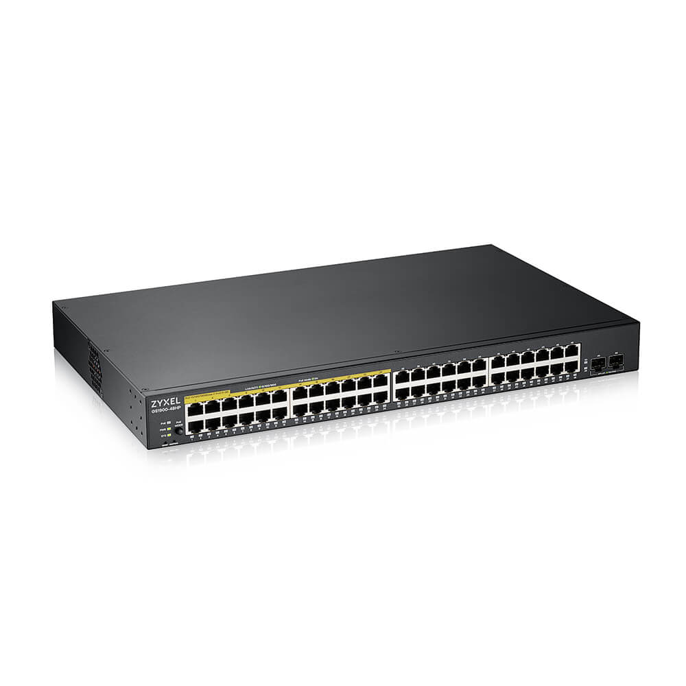 GS1900-48HPv2 - 48-port GbE Smart Managed PoE Switch with GbE Uplink